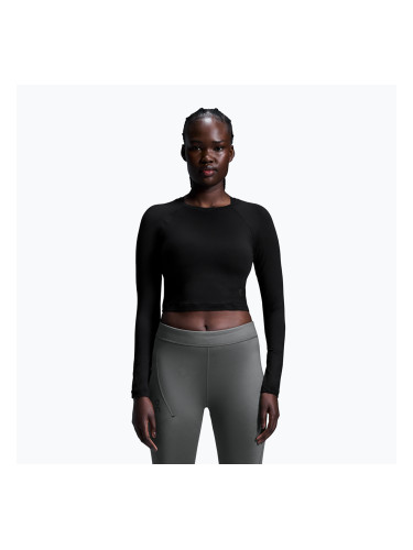 Дамска блуза с дълъг ръкав за тренировка On Running Studio Long-T Crop black