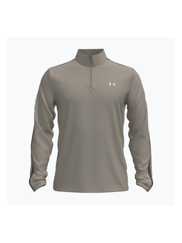 Мъжки суитшърт Under Armour Tech Taping 1/2 Zip timberwolf taupe/black/white