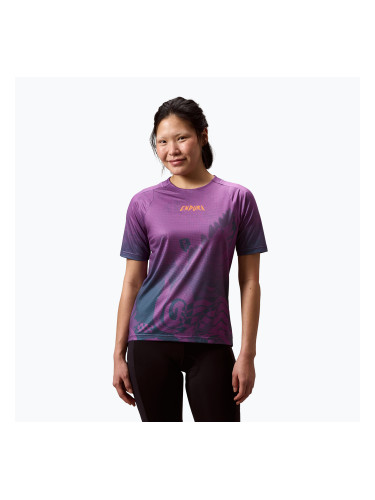 Дамска колоездачна фланелка Endura Singletrack Print W end purple