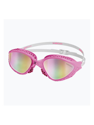 Очила за плуване BuddySwim OzeanX Mirror pink/white/iridium