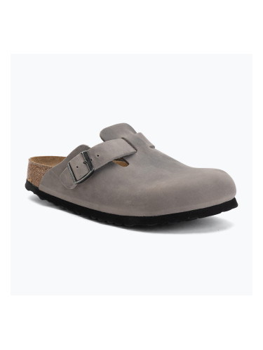 Чехли BIRKENSTOCK Boston Soft Footbed Oiled Leather Narrow iron