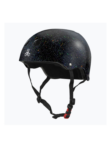 Triple Eight Сертифицираната каска Sweatsaver с черен блясък