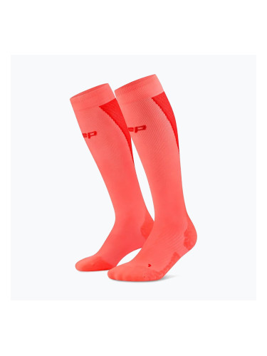 Мъжки чорапи CEP Ultralight Tall 4.0 neon coral/red
