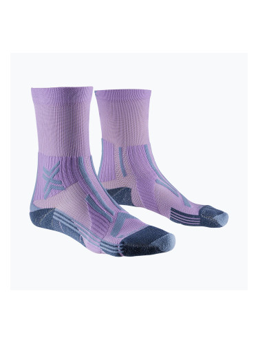 Дамски чорапи X-Socks Trailrun Perform Crew orchid/sunset blue