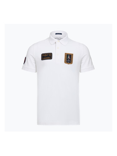 Мъжка тениска Aeronautica Militare PO1927UP00191 Polo off white