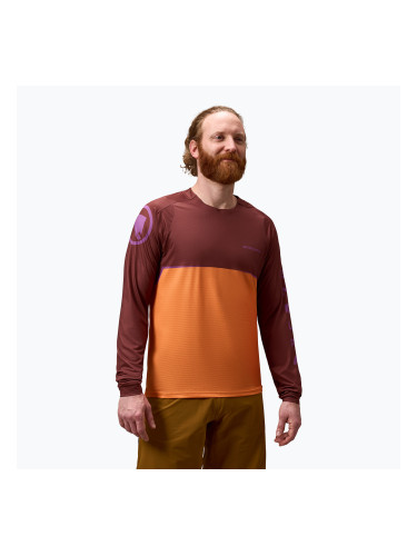 Мъжка блуза с дълъг ръкав за колоездене Endura Core Printed end orange