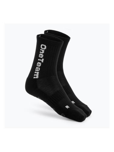 Детски футболни чорапи OneTeam Precision Grip non-slip 2-pack black