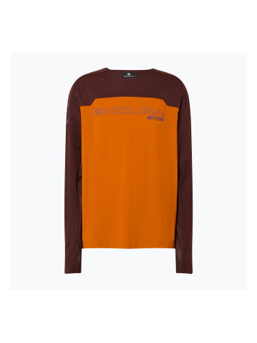 Детска блуза с дълъг ръкав за колоездене Endura MT500 Burner end orange