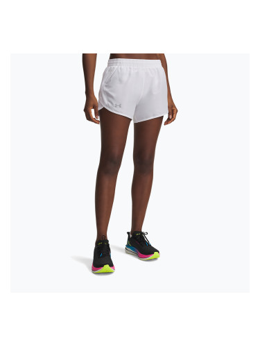 Дамски шорти за бягане Under Armour Fly By 3“ white/white/black
