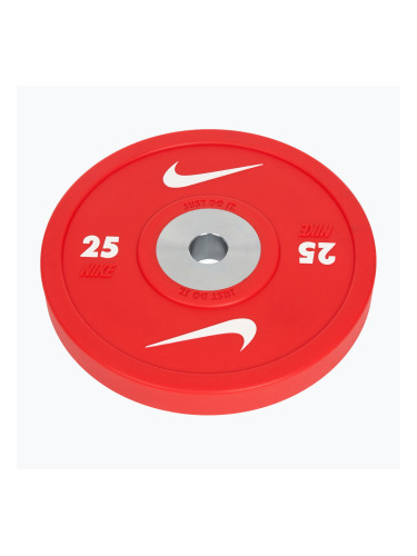 Бъмпър тежести Nike Strength Pro Urethane Bumper Plates 25 kg red/white