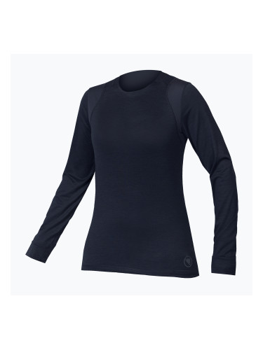 Дамска блуза с дълъг ръкав за колоездене Endura Singletrack midnight navy