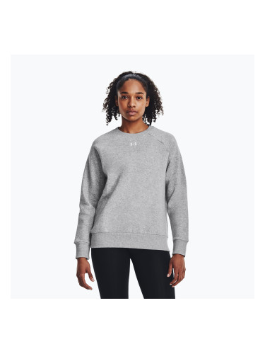 Дамски суитшърт Under Armour Rival Fleece Crew mod grey light heather/white