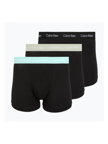 Мъжки боксерки Calvin Klein 0000U2662G Trunk 3 чифта black w plume wb/black w misty sag