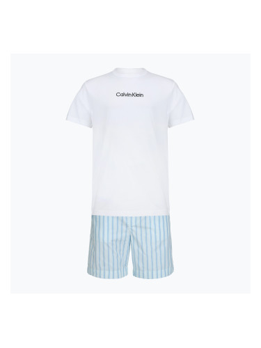 Мъжка пижама Calvin Klein LV00NM2903 classic white top/aurora stripe