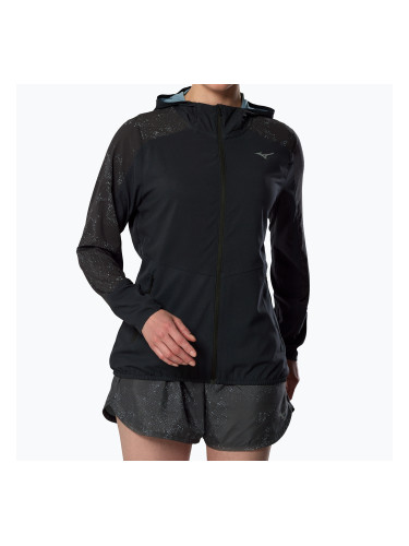 Дамско яке за бягане Mizuno Active Alpha Hooded black