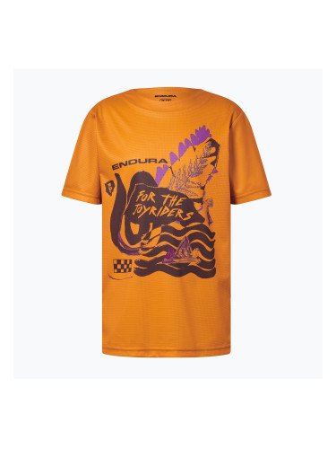 Детска тениска за колоездене Endura Singletrack Core Jr end orange