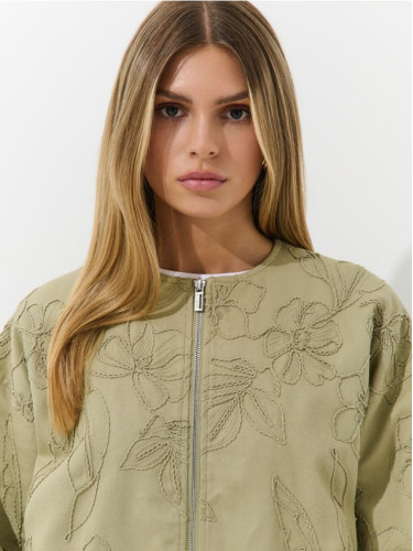Mohito - Яке с бродерия - маслинено зелено