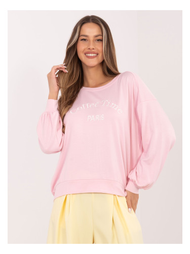 Светлорозов дамски суитшърт RUE PARIS