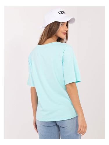 Оувърсайз тениска в цвят мента