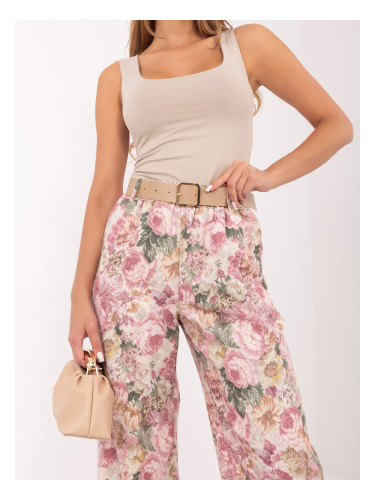 Елегантен широк панталон - розов