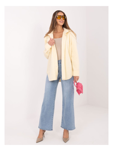 Маслено жълто овърсайз яке-риза