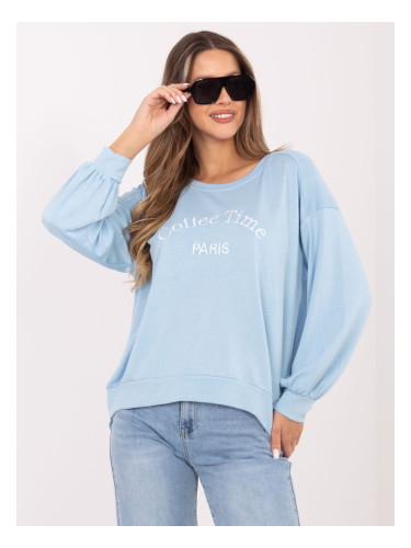 Светлосин суичър с овърсайзър