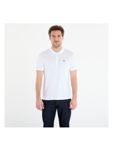 Тениска LACOSTE Short Sleeved Ribbed Collar Shirt White 4