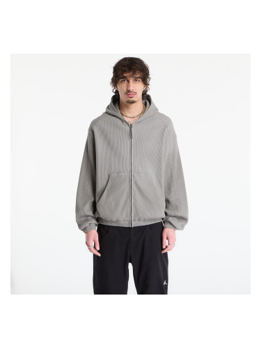 Суитшърт ROA Bee Sun Faded Organic Waffle Zip Up Hoodie Grey L