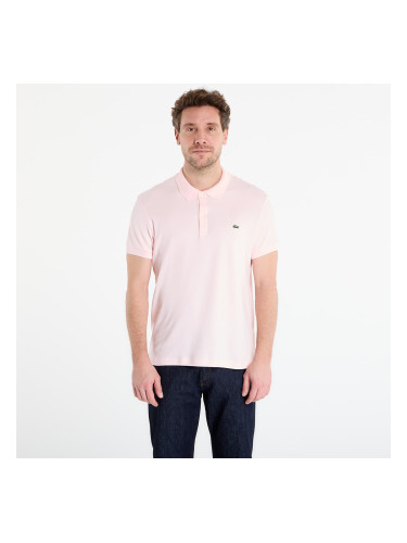 Тениска LACOSTE Short Sleeved Ribbed Collar Shirt Flamingo 4