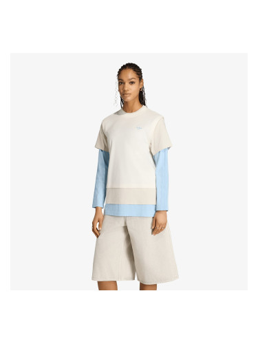 Тениска adidas Loose Layered Long Sleeve T-Shirt Off White M