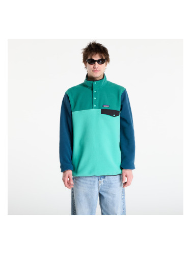 Суитшърт Patagonia M's Lightweight Synchilla® Snap-T® Fleece Pullover Aqua Stone XL