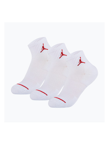 Детски чорапи Nike Air Jordan Jumpman Quarter 3 чифта white