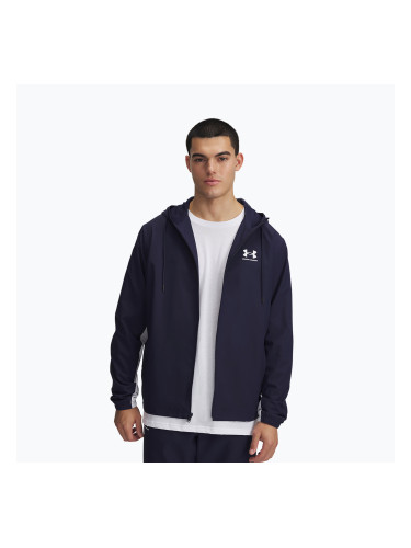 Мъжко яке Under Armour Rival Woven Windbreaker midnight navy/midnight navy/white