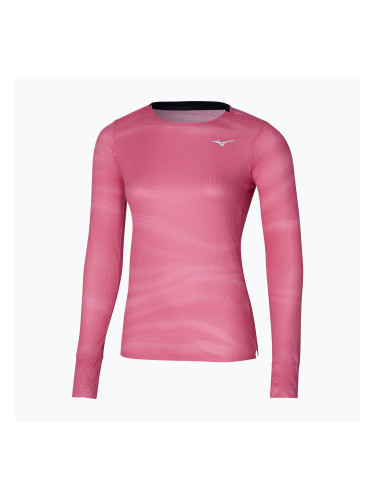 Дамска блуза с дълъг ръкав Mizuno Premium Aero Tee sangria sunset