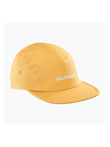 Salomon 5 панелна топла бейзболна шапка в цвят кайсия