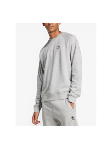 ADIDAS Essentials Trefoil French Terry Crew Sweatshirt Grey