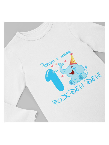 Бебешко боди - Днес е моят 1-ви рожден ден!