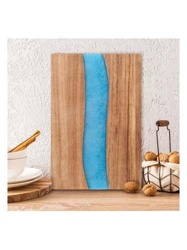Дъска за рязане от акация с епоксидна смола