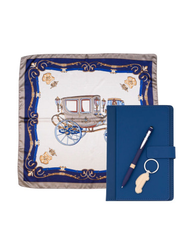 Луксозен дамски комплект бележник A5, шал и аксесоари