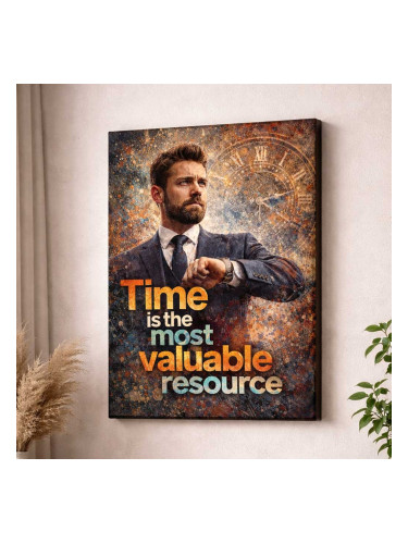 Мотивираща картина от канава - Time is