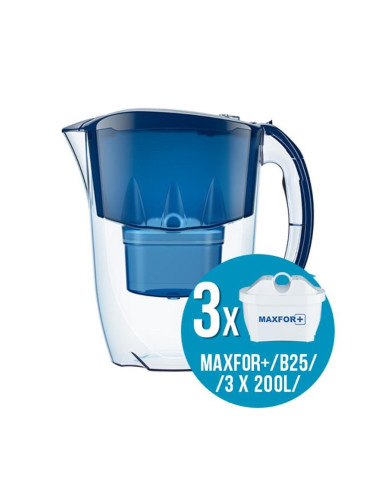 Филтрираща кана Aquaphor ДЖАСПЪР СИНЯ + 3БР ФИЛТЪР (190066) , 2,8 L