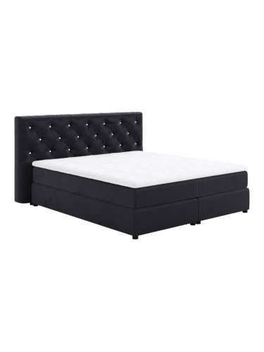 ЧЕРНО БОКССПРИНГ ЛЕГЛО КАСЪЛ 207/222/114 СМ С ВКЛЮЧЕН МАТРАК  180/200 СМ