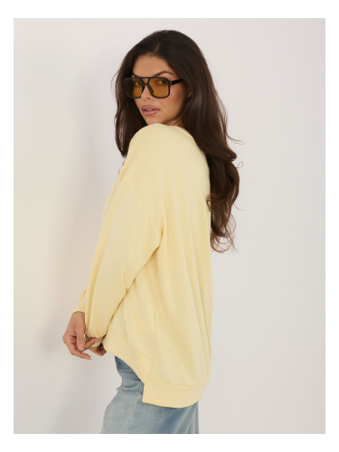Ярко жълт овърсайз суитшърт RUE PARIS