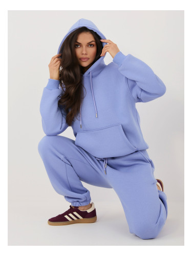 Лилав комплект от две части със суитшърт