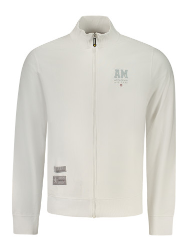 Мъжки бял суитшърт с цип