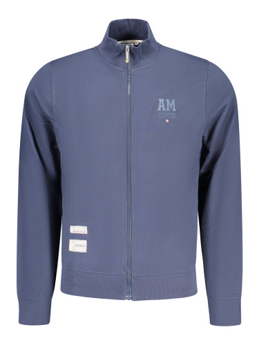 Син мъжки суитшърт с цип