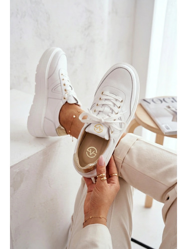 Дамски кожени маратонки на платформата Vinceza