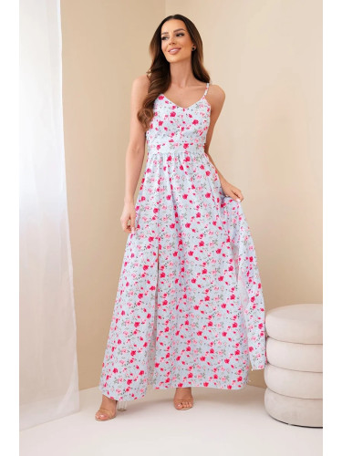 Дамска флорална макси рокля Kesi