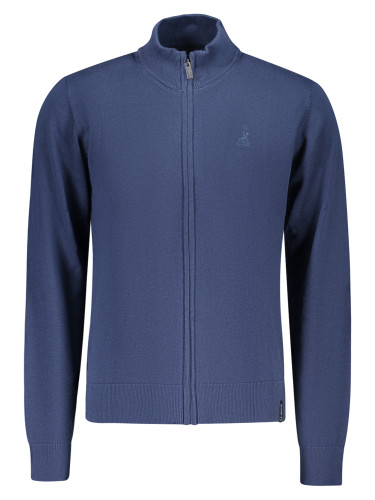 Мъжки плетен кардиган в син цвят