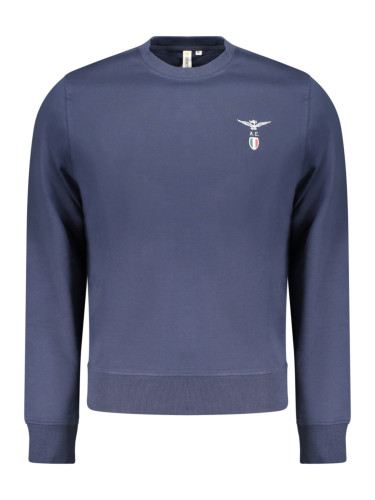 Син мъжки суитшърт без качулка